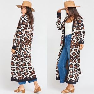 Show Me Your MuMu Behati Belted Cardigan Cheetah M
